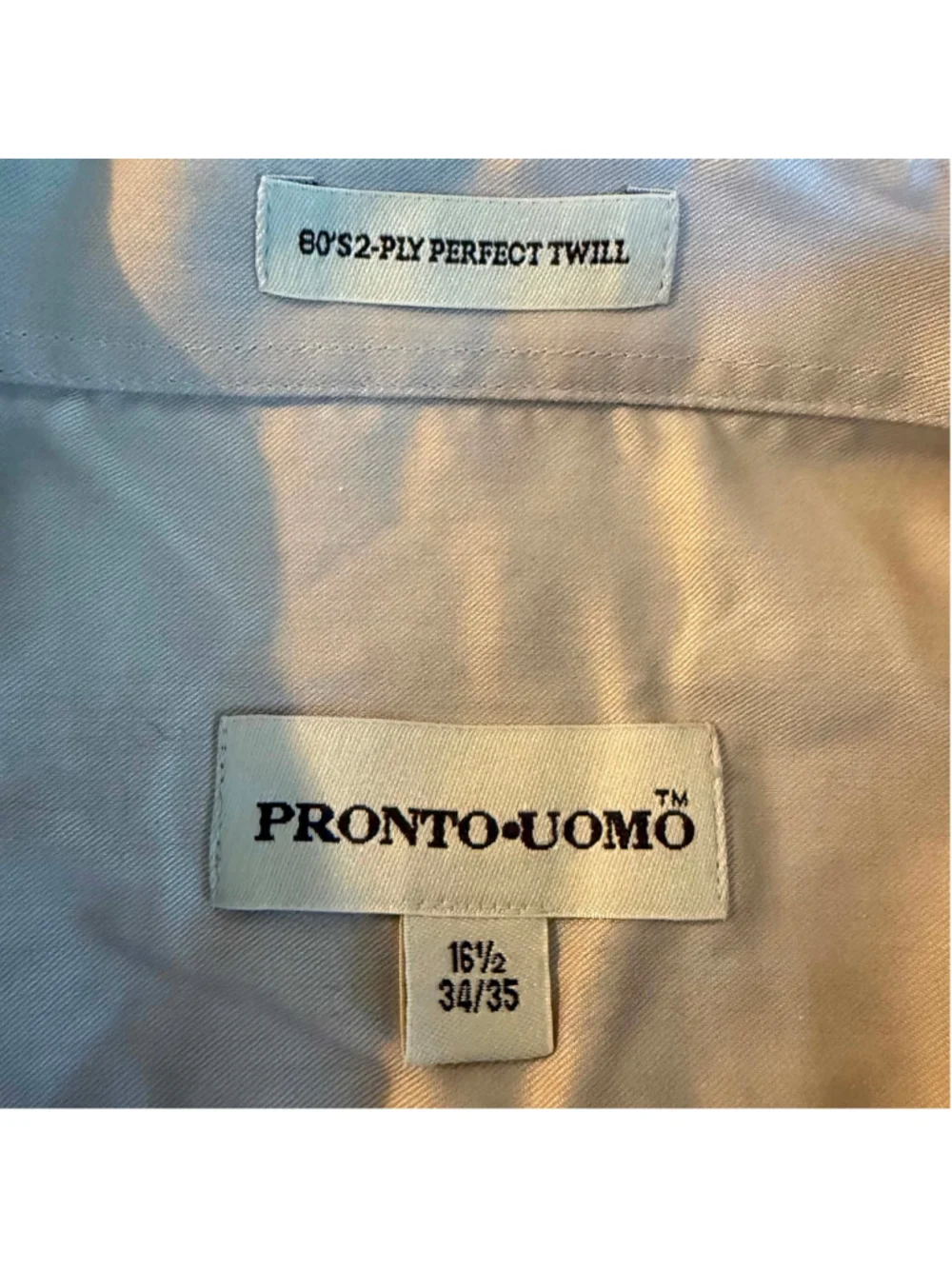 Pronto Uomo Men’s Dress Shirt | 16.5 / 34-35 | Premium Tan/Gray Color